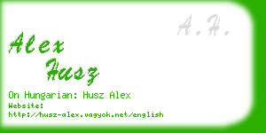 alex husz business card